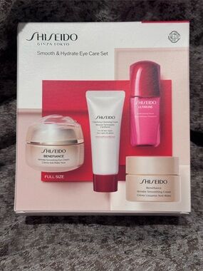 New In Box Luxury Shiseido Ginza Tokyo 4 Piece Smooth Hydrate Eye Care Set